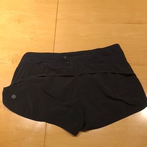 Solid black lululemon shorts
